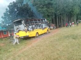 Details of School Bus Burnt down