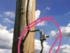 Why earth cables are rectangular in KPLC poles