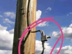 Why earth cables are rectangular in KPLC poles