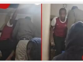 Photos of senior county official hiding in ceiling during arrest