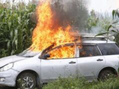 Woman hands and body tied, burnt to death inside vehicle